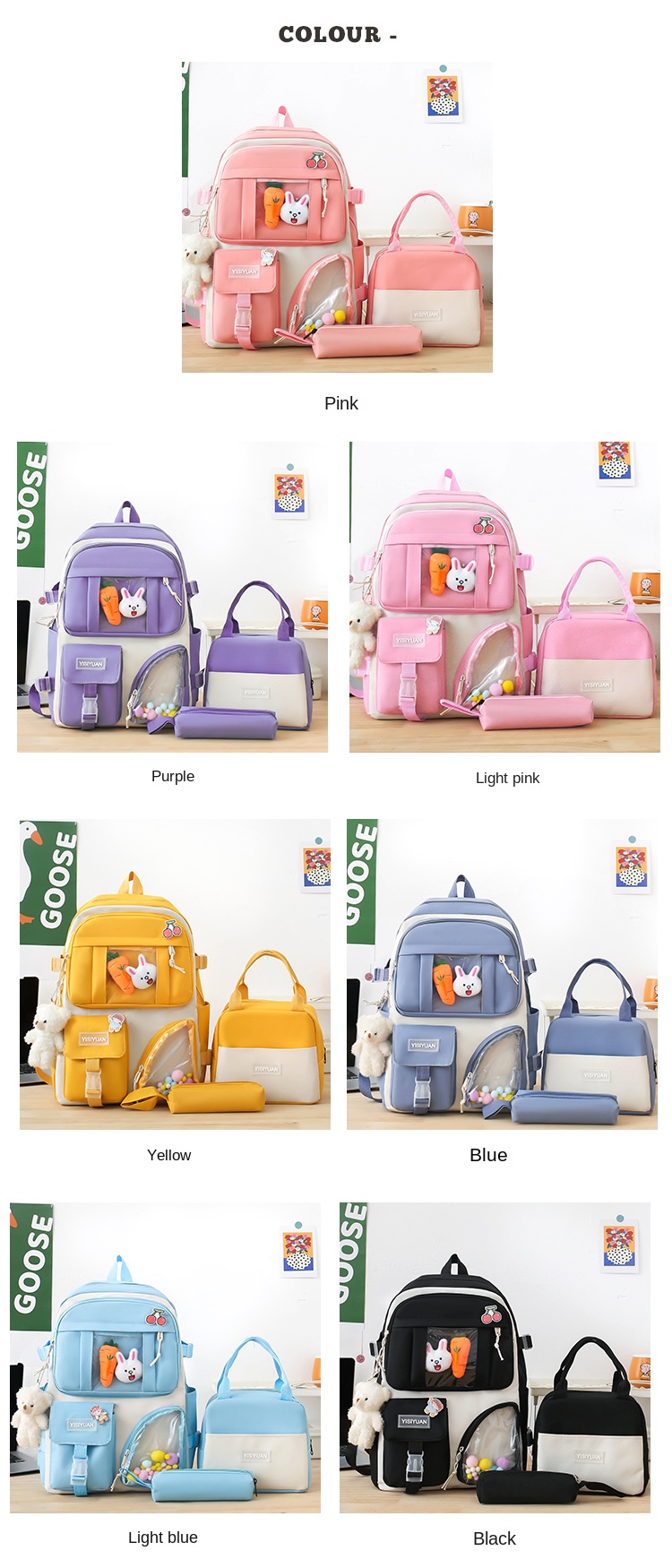 kids 3 piece school set