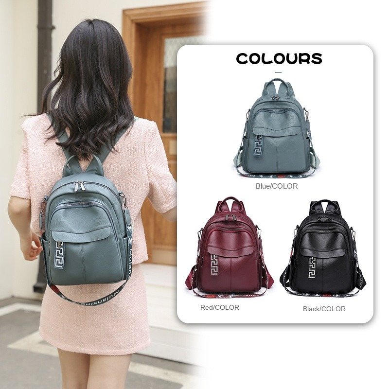 pu leather backpack