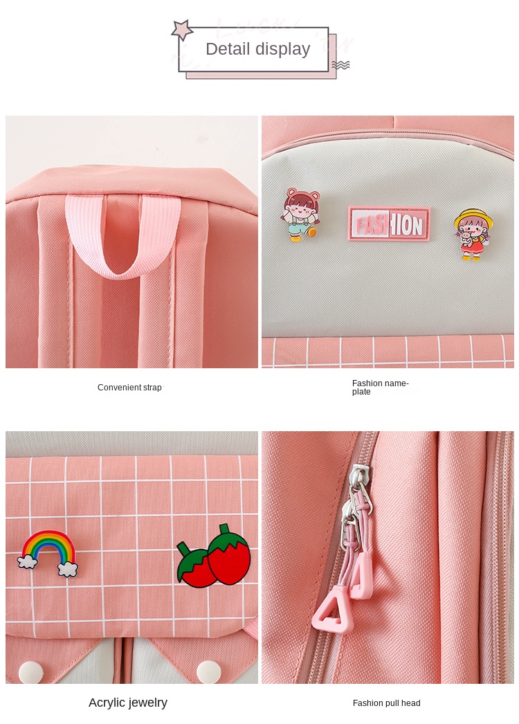 unisex school backpack set