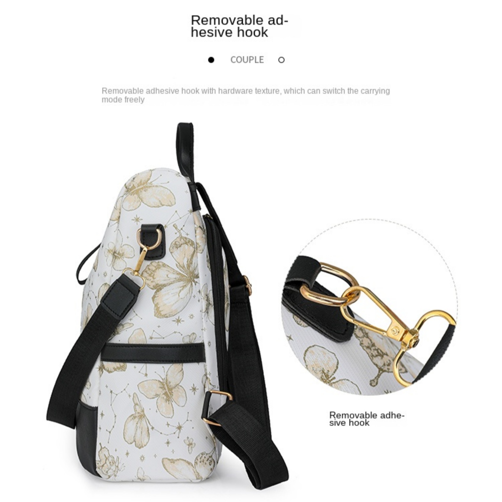 fashionable PU leather backpack