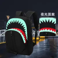 Glow‑in‑Dark Shark Jaw Student Backpack – Luminous & Secure