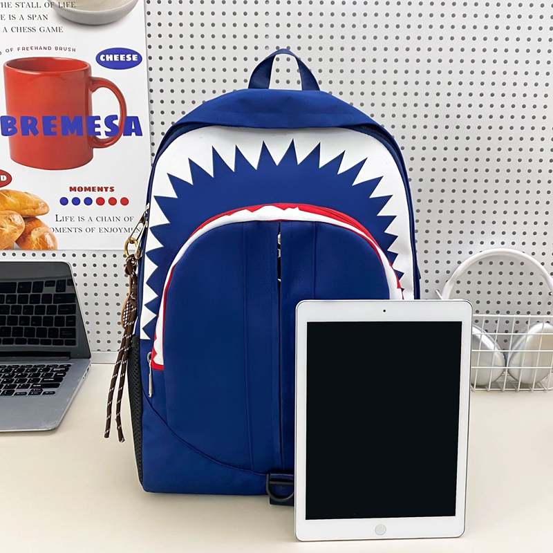 Glow‑in‑Dark Shark Jaw Student Backpack – Luminous & Secure