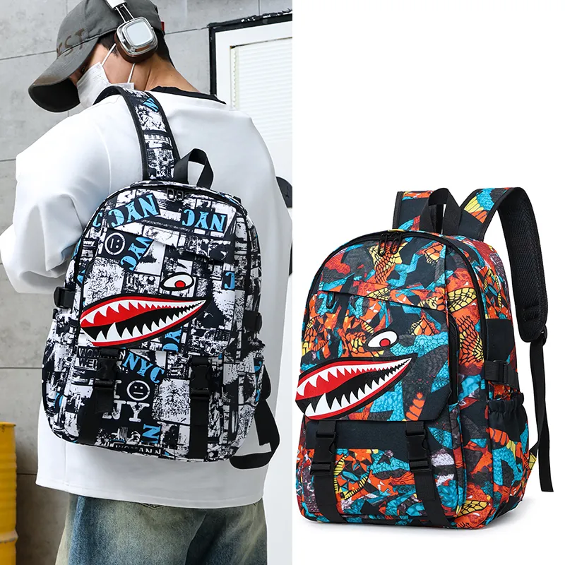 shark mouth design backpack