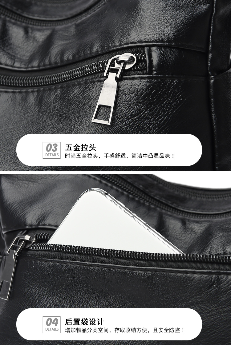 multi pocket pu handbag