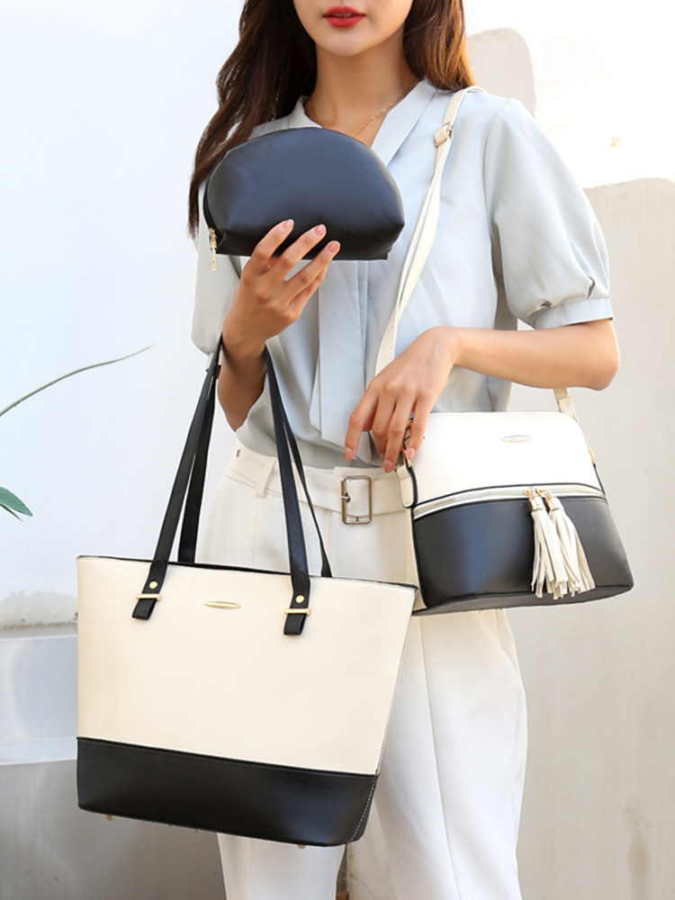 pu leather handbag set