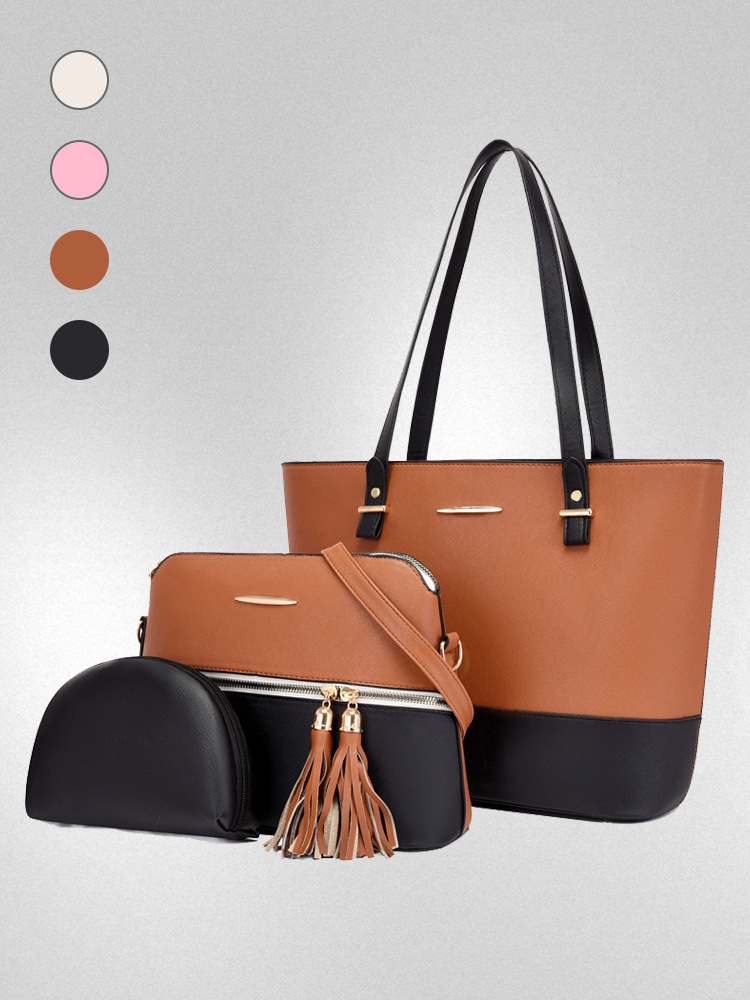 pu leather handbag set