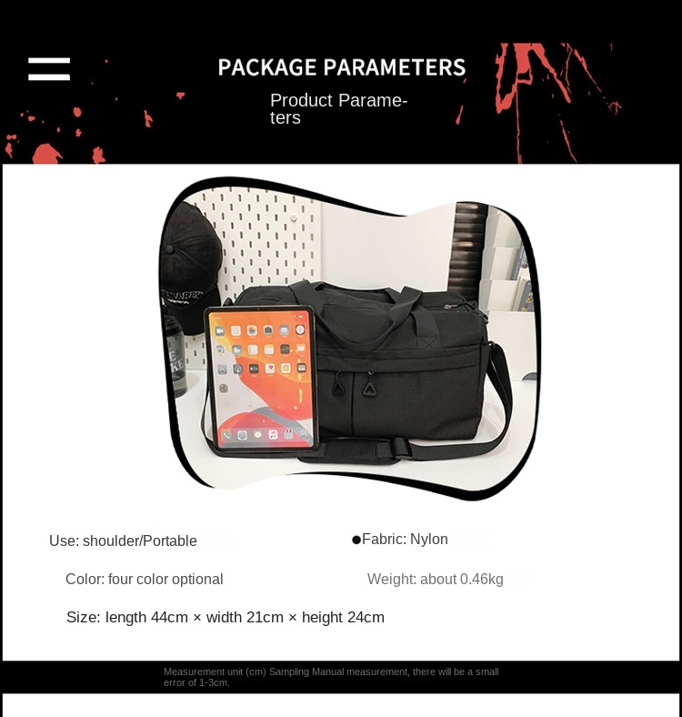 gym bag with wet pocket