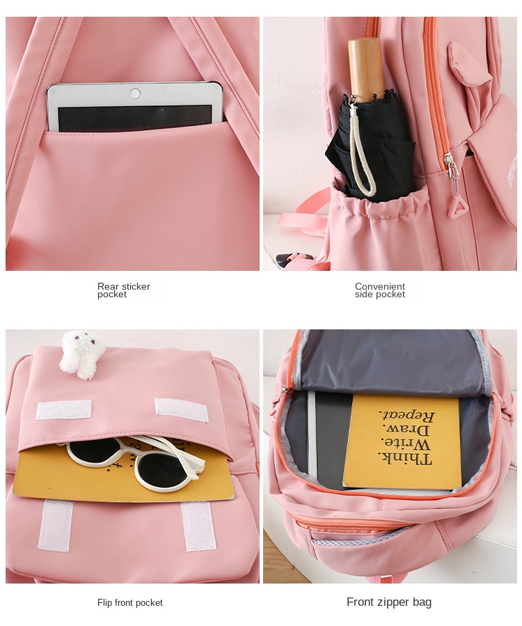 4 piece student backpack set