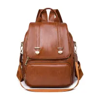 leather style backpack