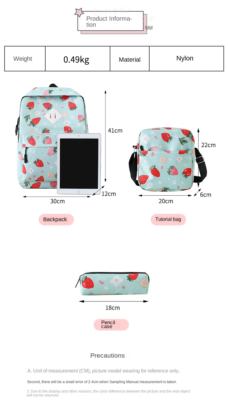 school bag 3-piece