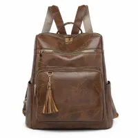 PU leather women’s backpack,