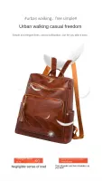 PU leather women’s backpack,